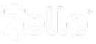 Zelle logo no tagline white